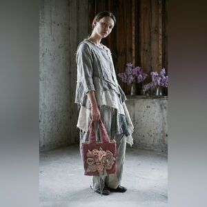 “Clochard de Luxe” Floral Applique Tote